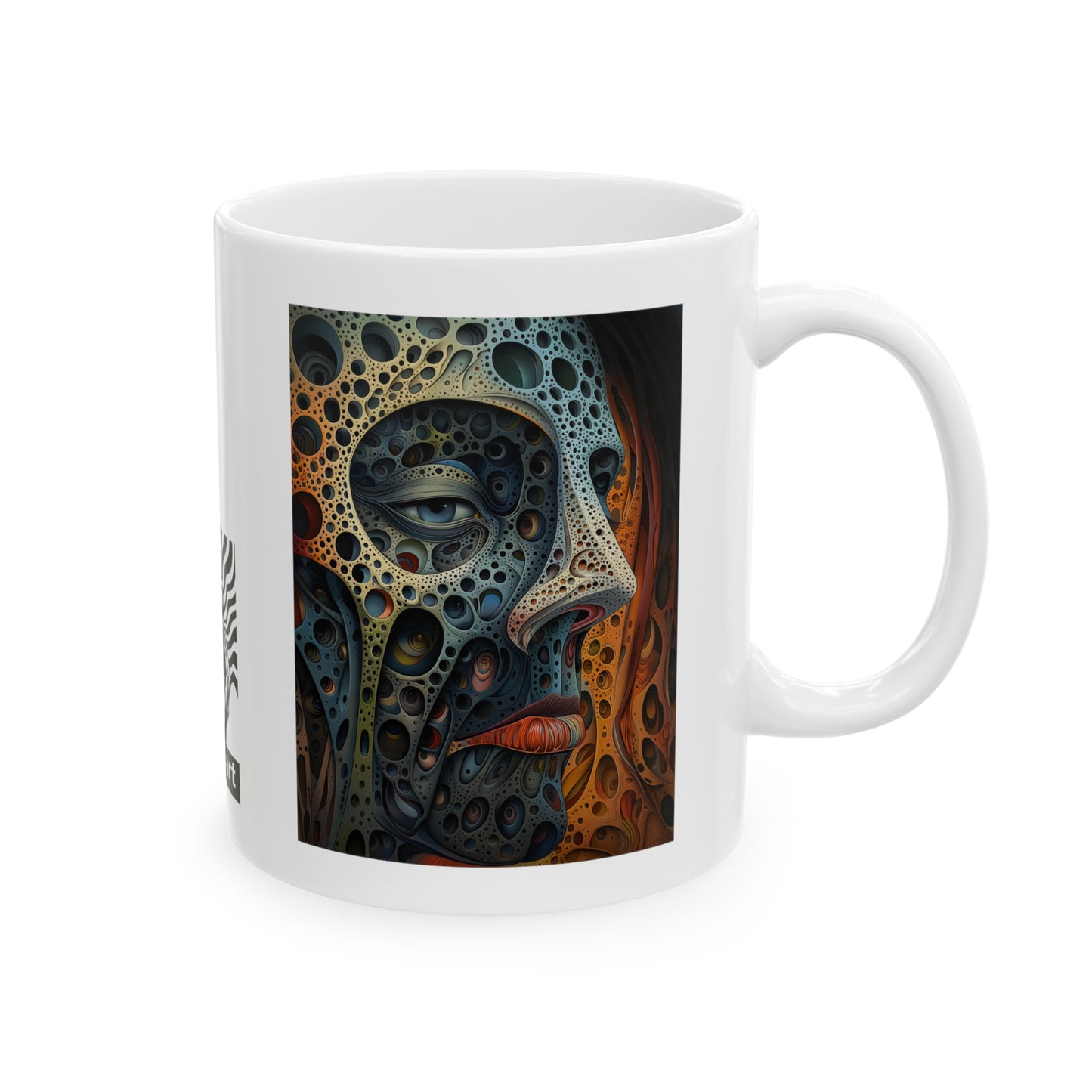 Face 01 - Ceramic Mug, (11oz)