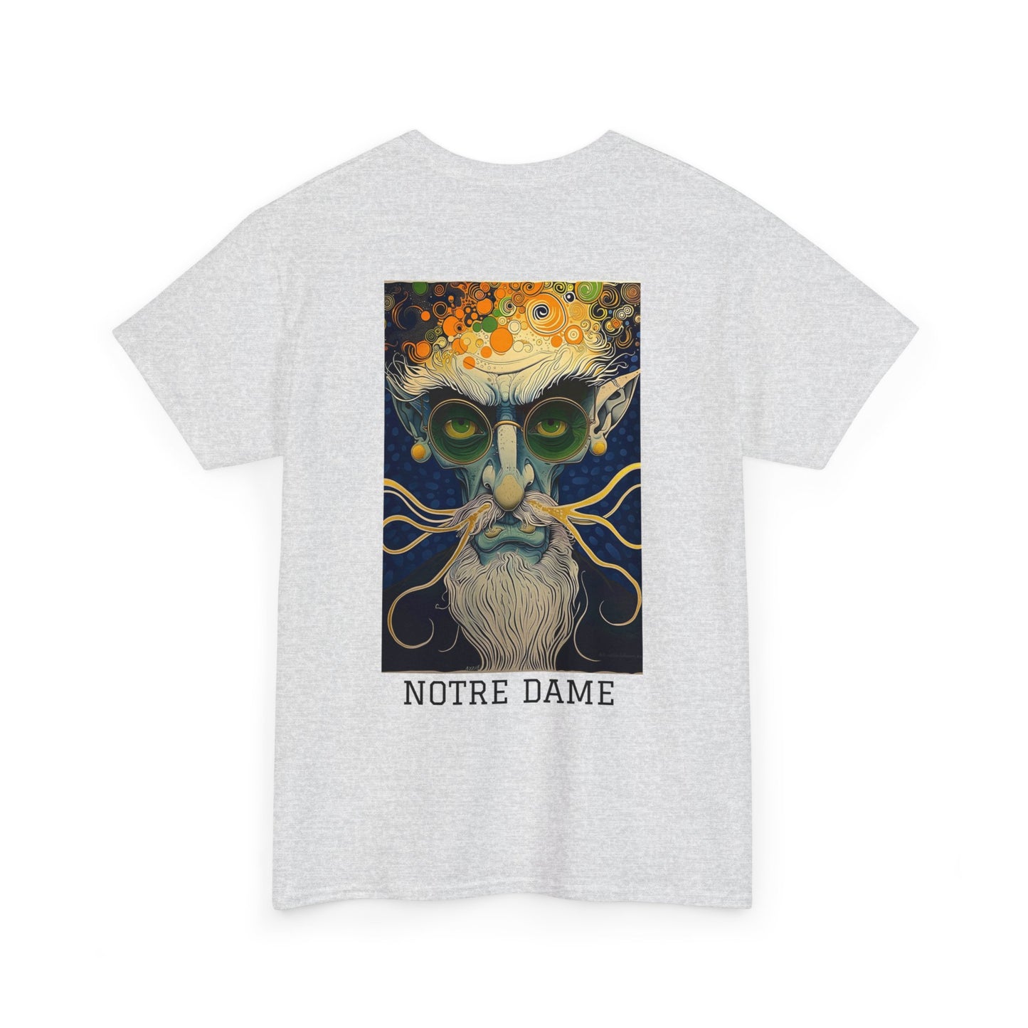 Notre Dame 02B - Unisex Heavy Cotton Tee - Image on the Back