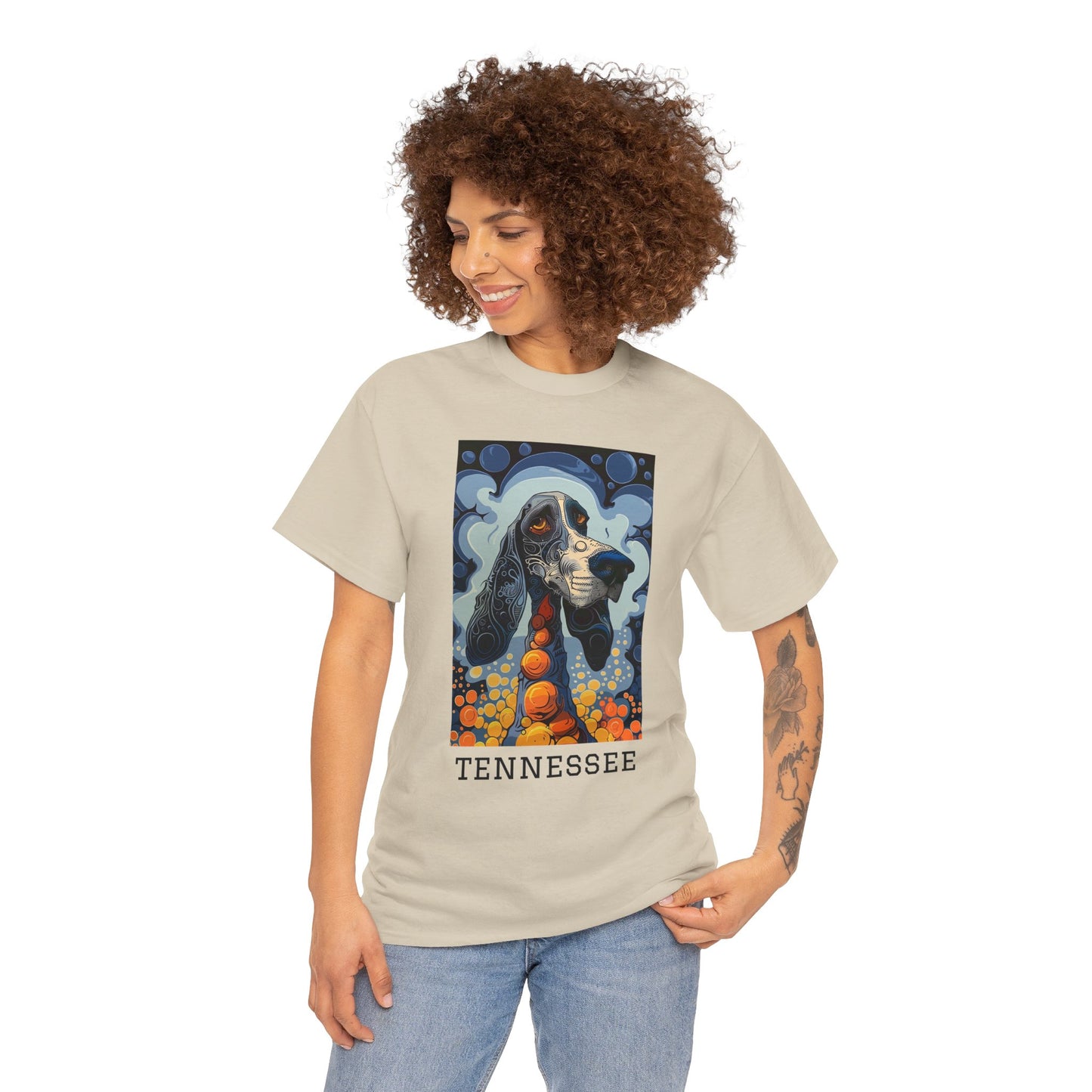 Tennessee 01F - Unisex Heavy Cotton Tee - Image on the Front