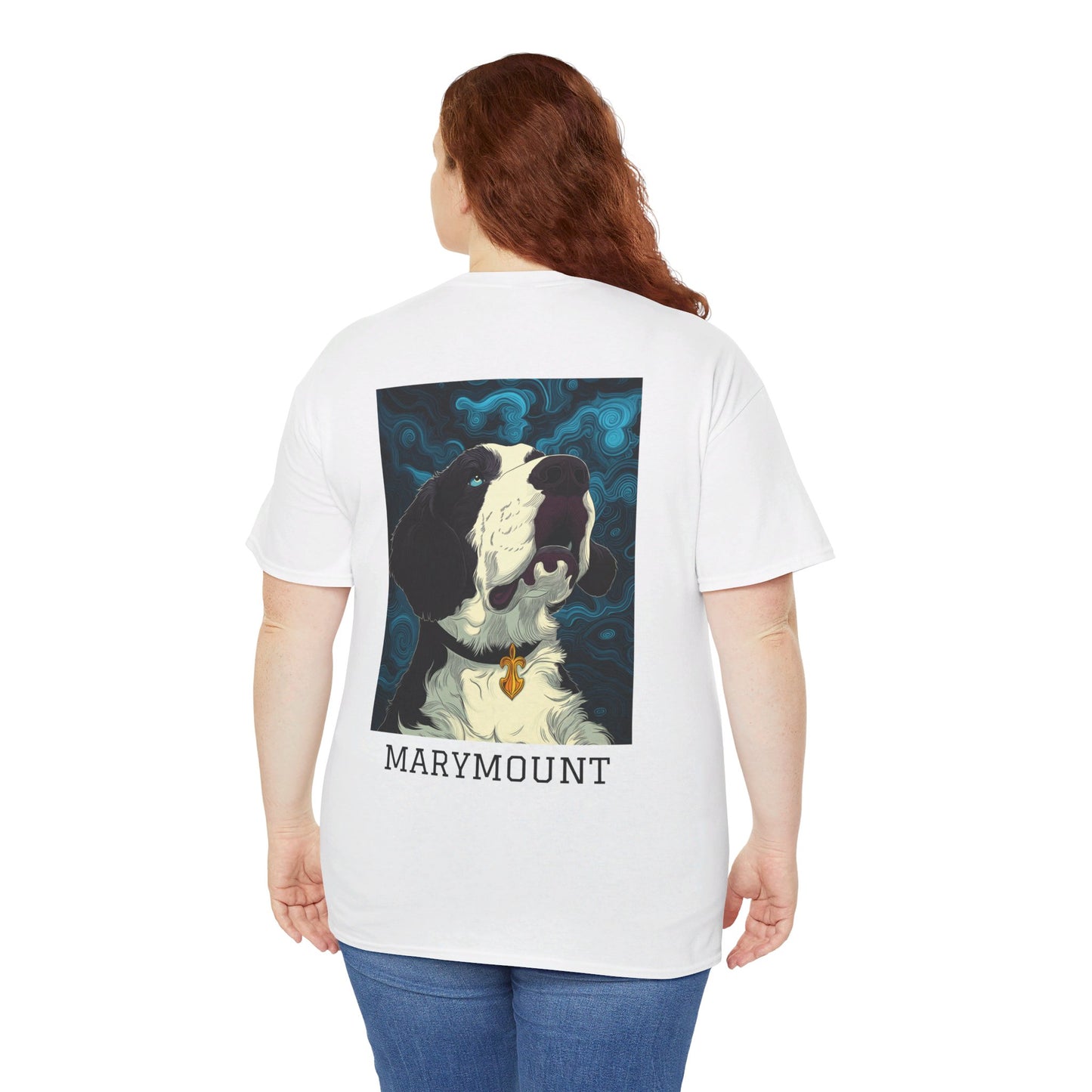 Marymount 01B - Unisex Heavy Cotton Tee - Image on the Back