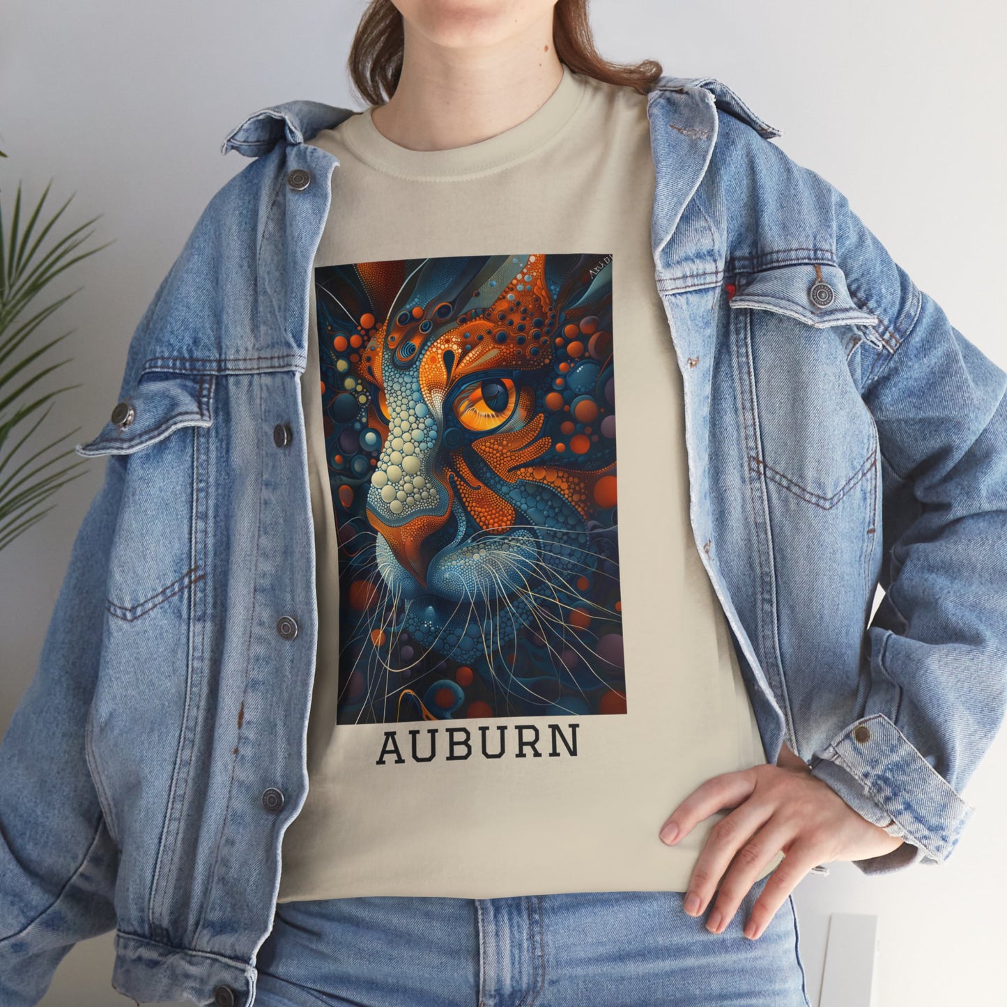 Auburn 01F - Unisex Heavy Cotton Tee - Image on the Front