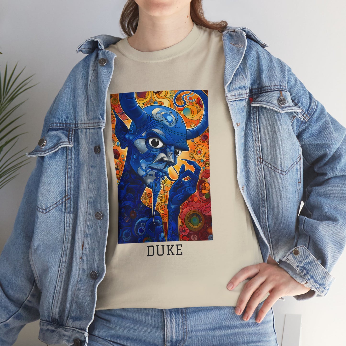 Duke 01F - Unisex Heavy Cotton Tee - Image on the Front