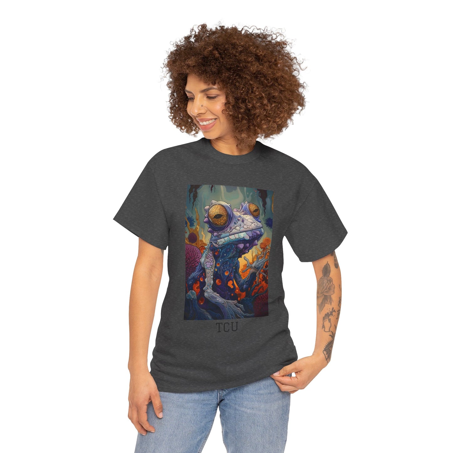 TCU 01F - Unisex Heavy Cotton Tee - Image on the Front