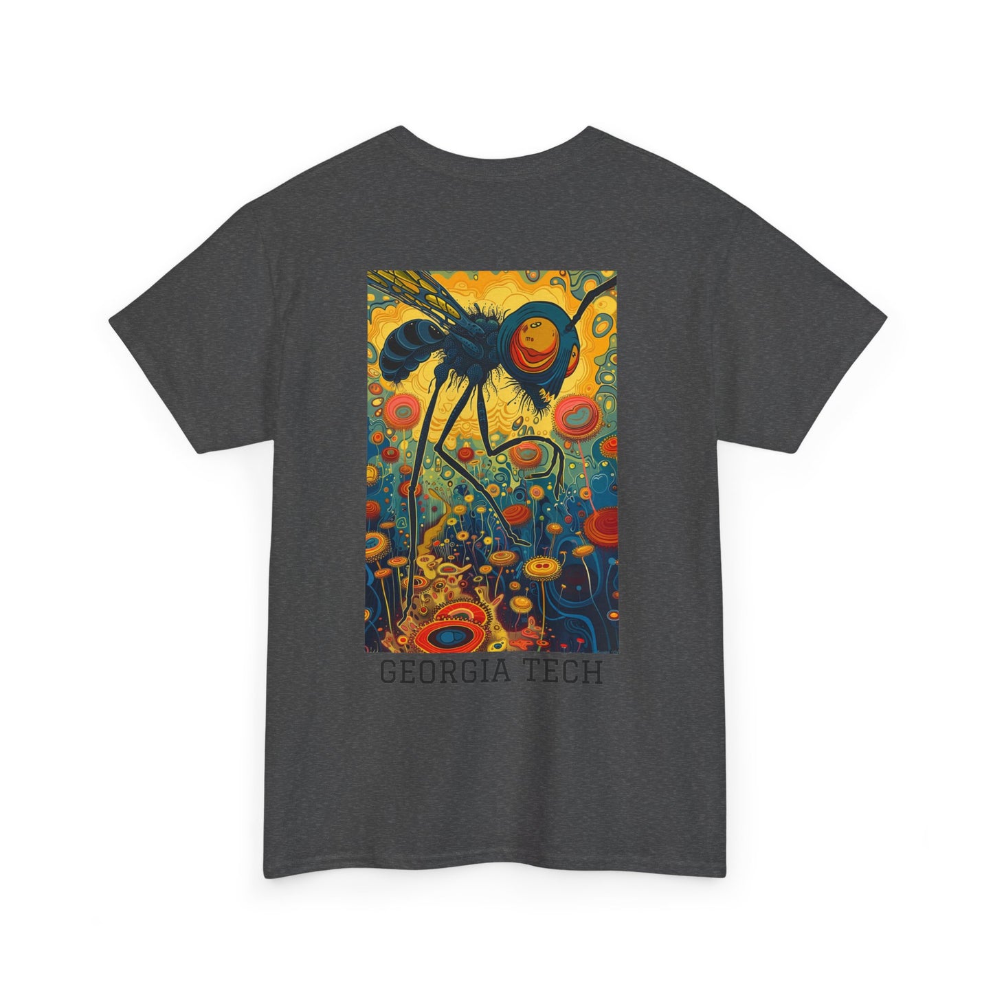 Georgia Tech 02B - Unisex Heavy Cotton Tee - Image on the Back