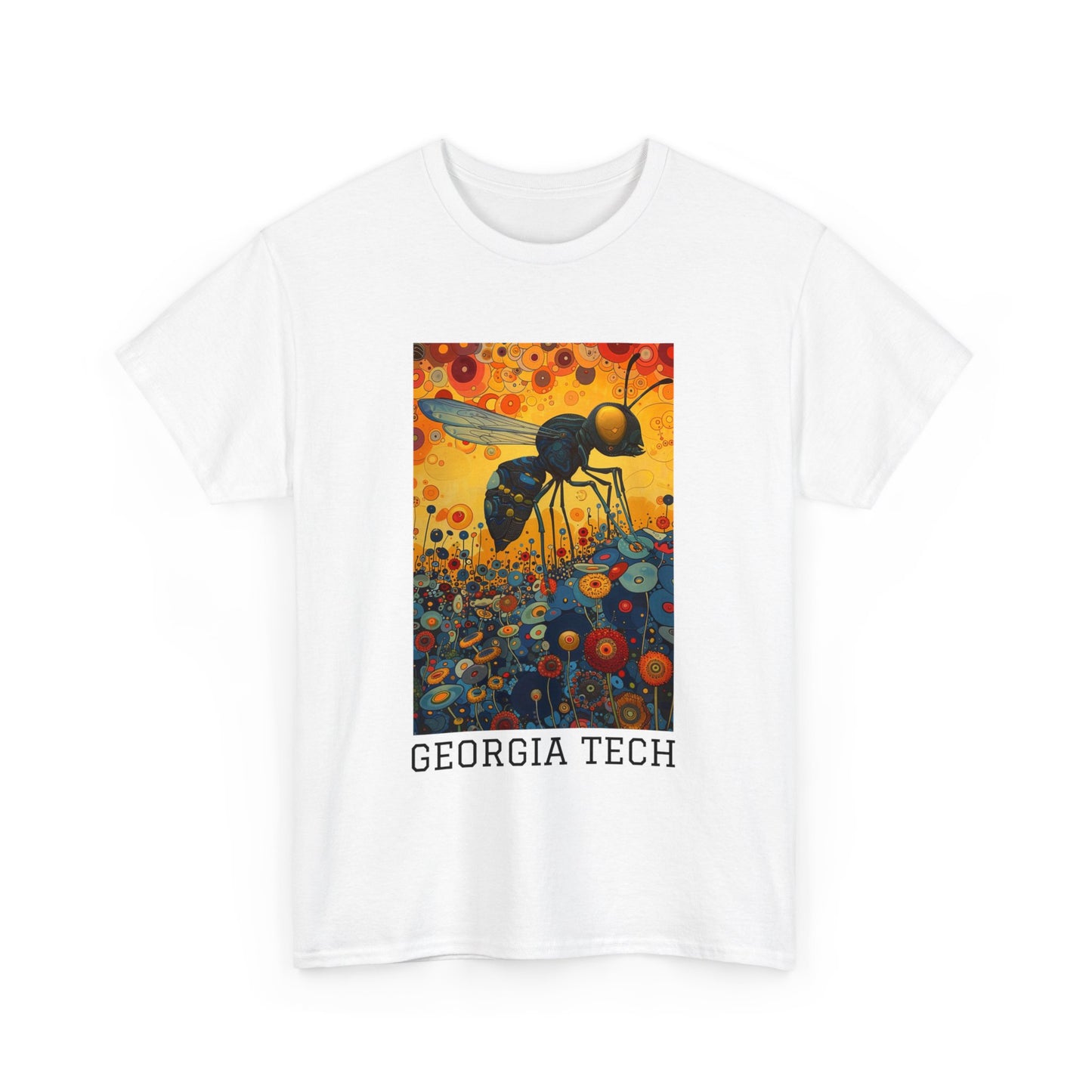 Georgia Tech 02F - Unisex Heavy Cotton Tee - Image on the Front
