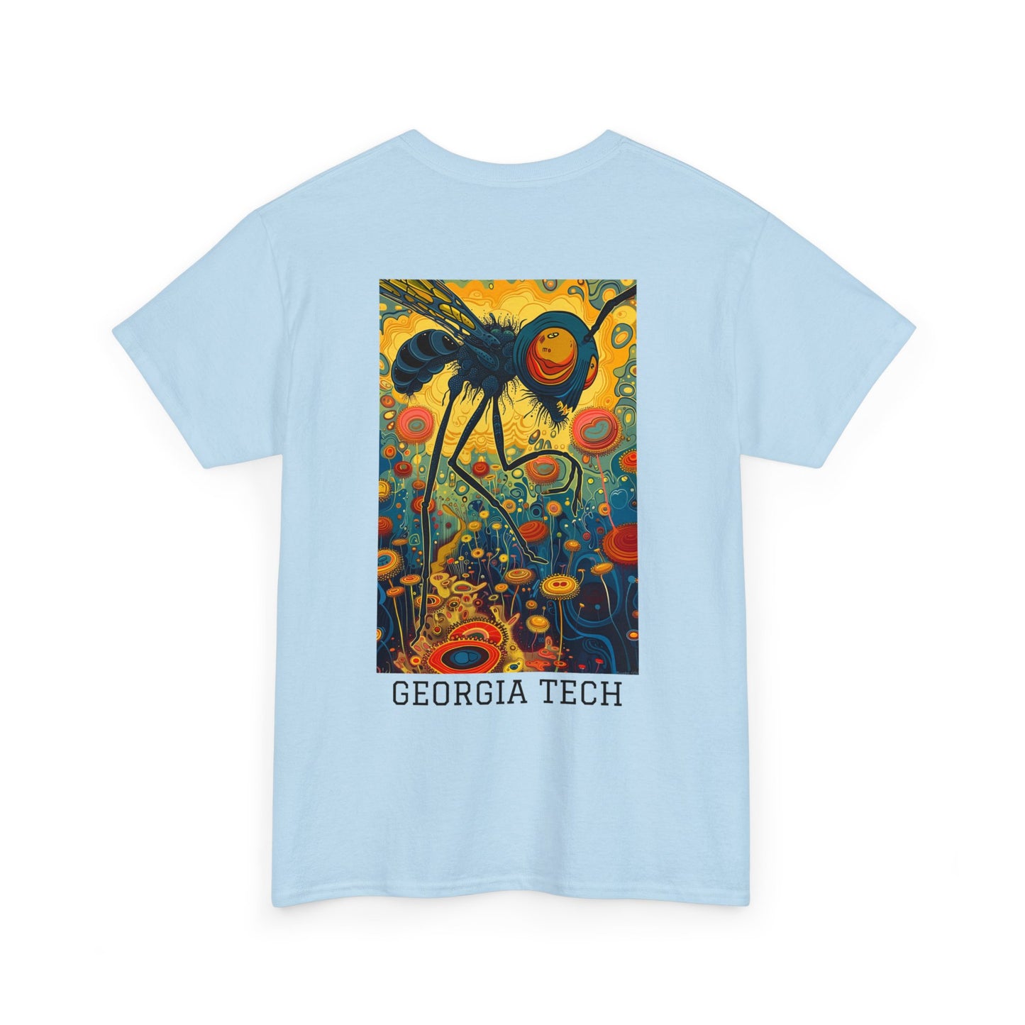 Georgia Tech 02B - Unisex Heavy Cotton Tee - Image on the Back