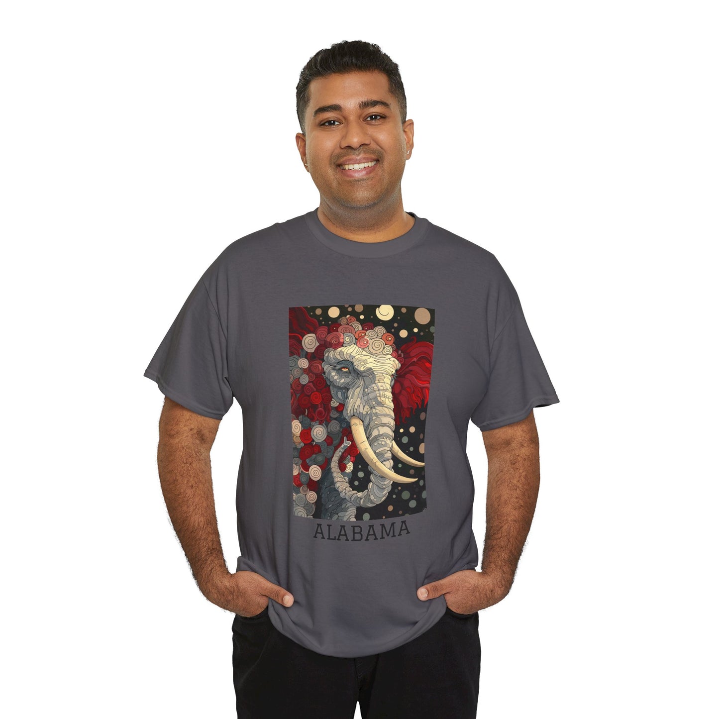 Alabama 01F - Unisex Heavy Cotton Tee - Image on the Front