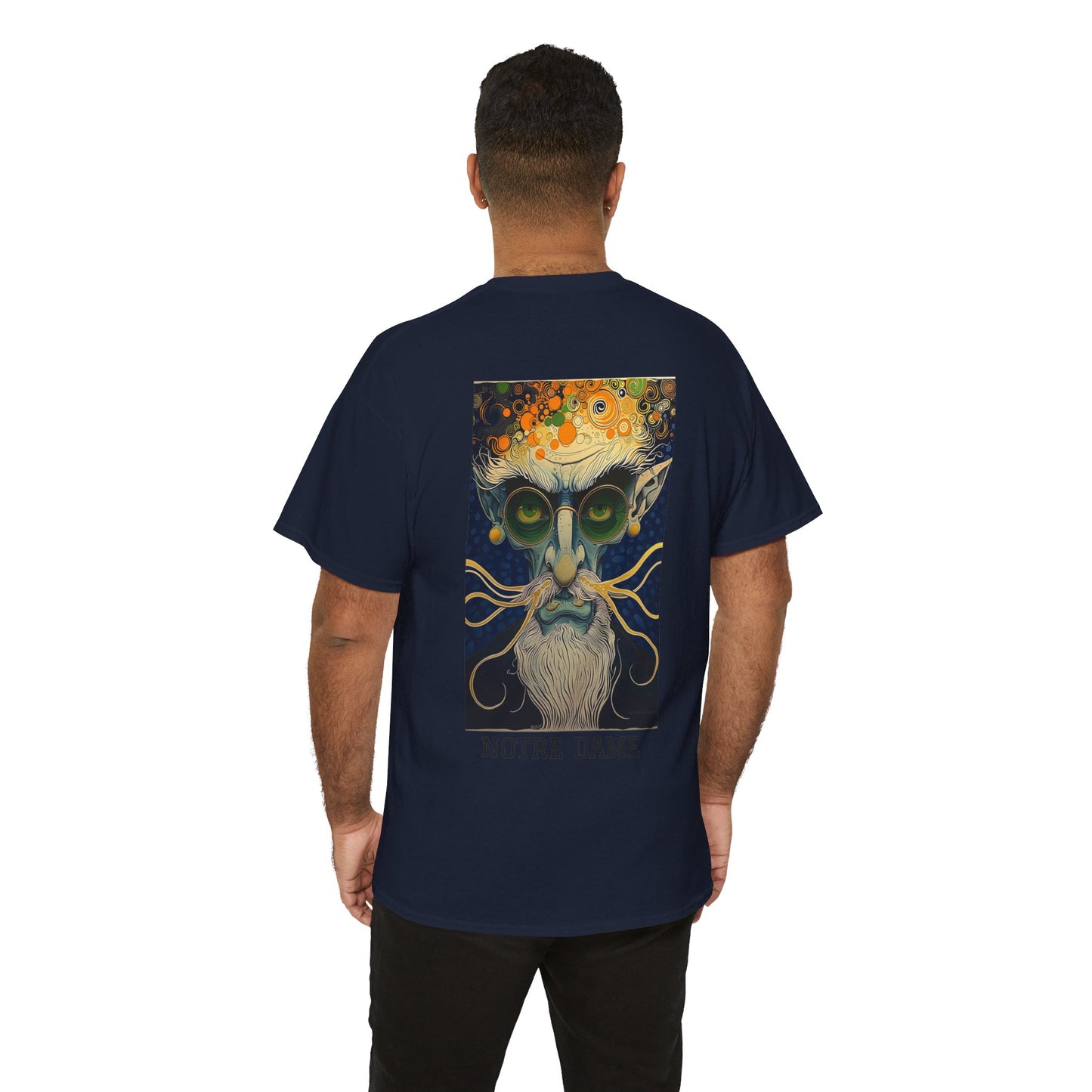 Notre Dame 02B - Unisex Heavy Cotton Tee - Image on the Back