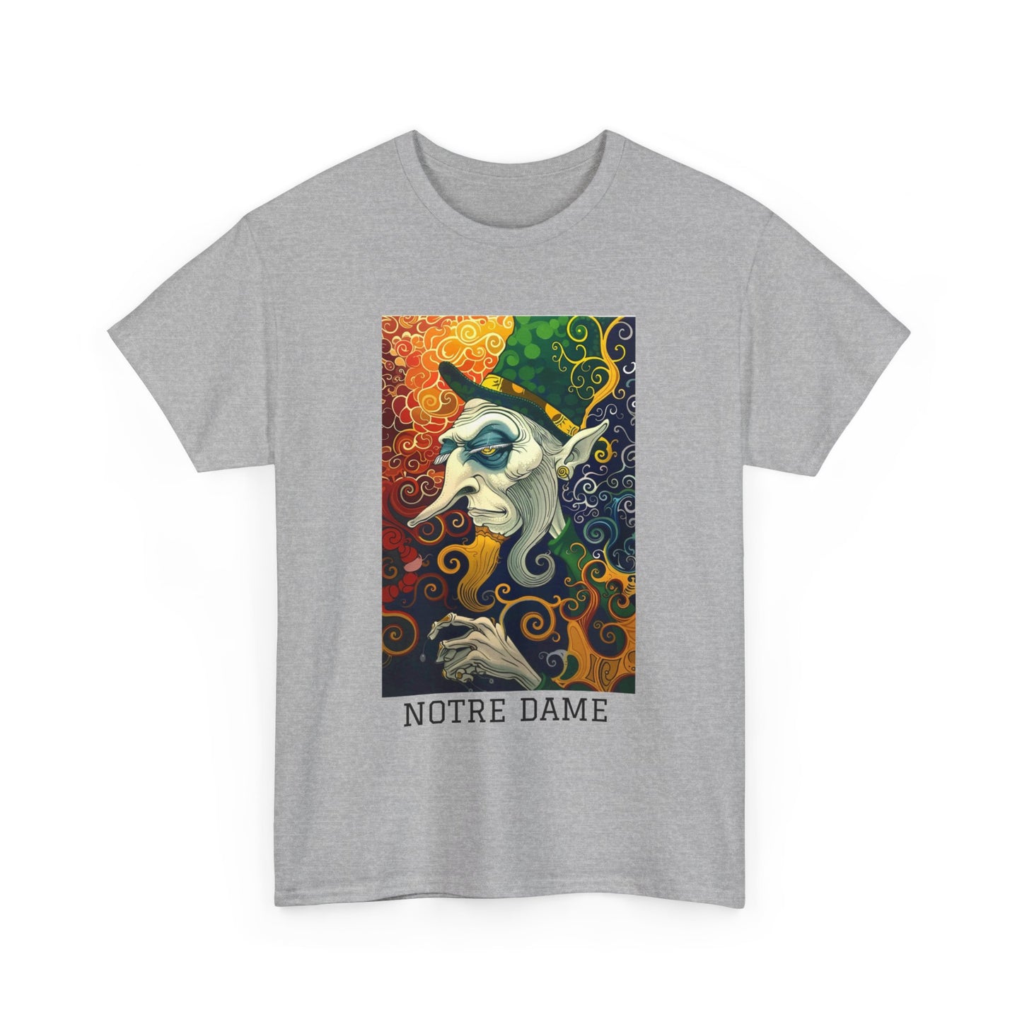 Notre Dame 01F - Unisex Heavy Cotton Tee - Image on the Front