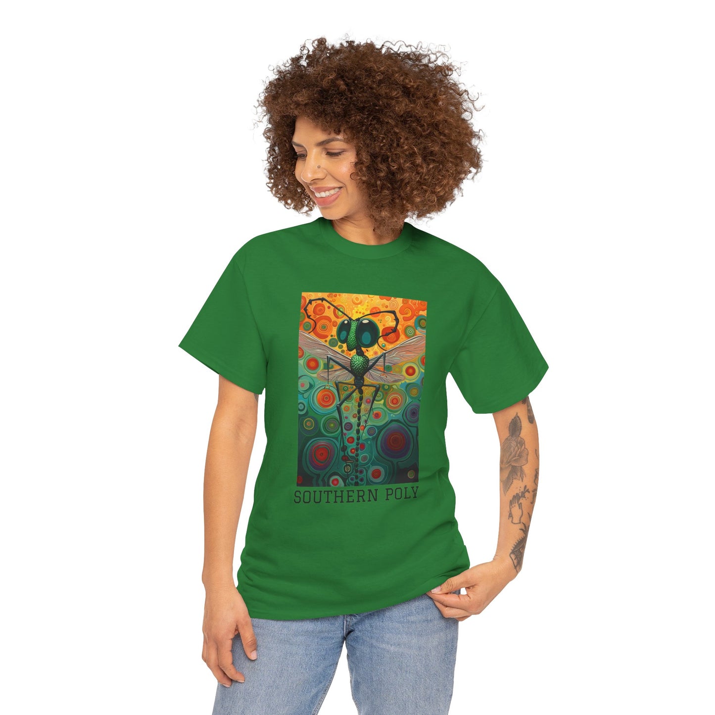 Southern Poly 01F - Unisex Heavy Cotton Tee - Image on the Front
