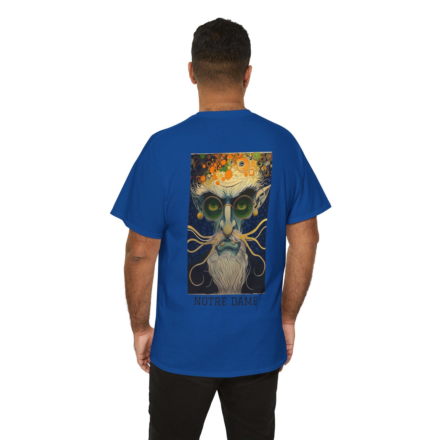 Notre Dame 02B - Unisex Heavy Cotton Tee - Image on the Back