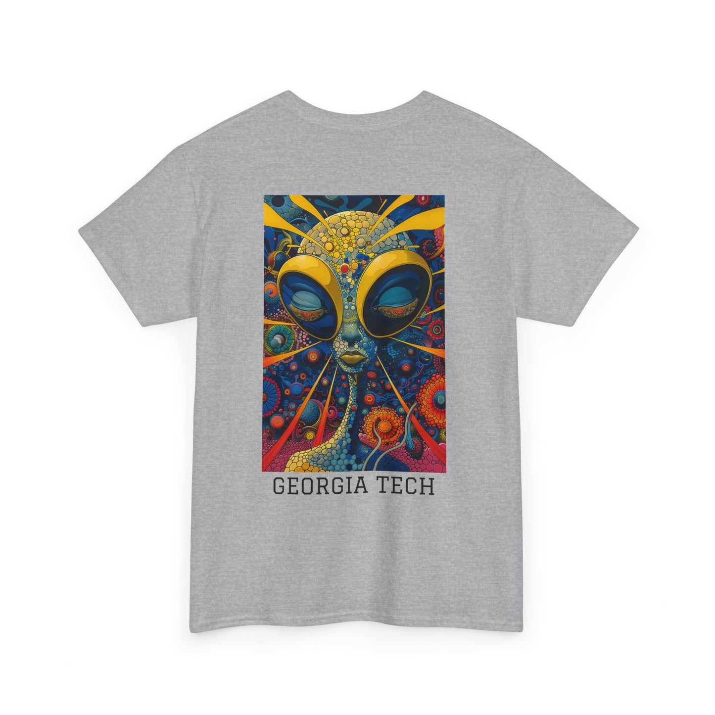 Georgia Tech 04B - Unisex Heavy Cotton Tee - Image on the Back