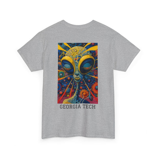 Georgia Tech 04B - Unisex Heavy Cotton Tee - Image on the Back