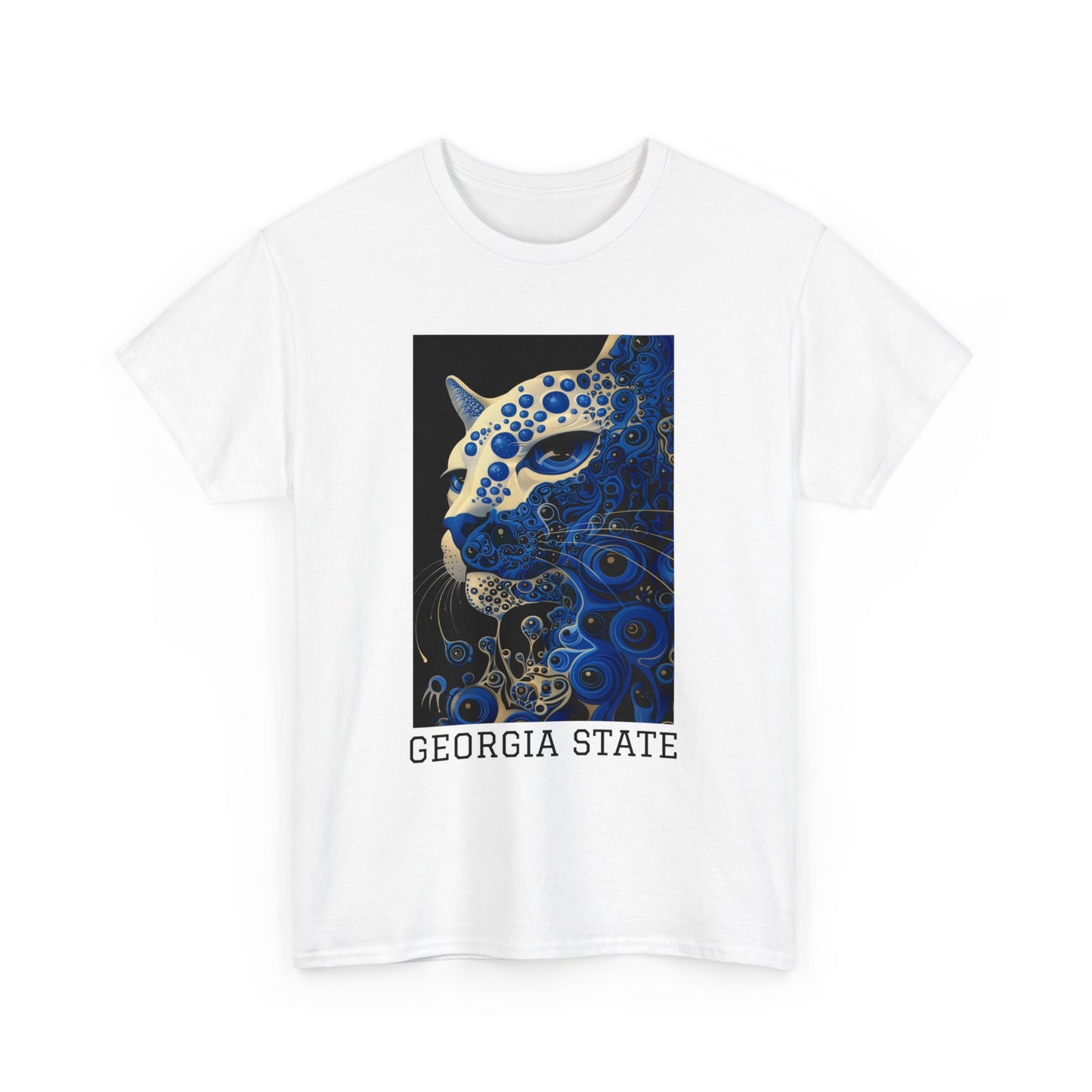 Georgia State 01F - Unisex Heavy Cotton Tee - Image on the Front