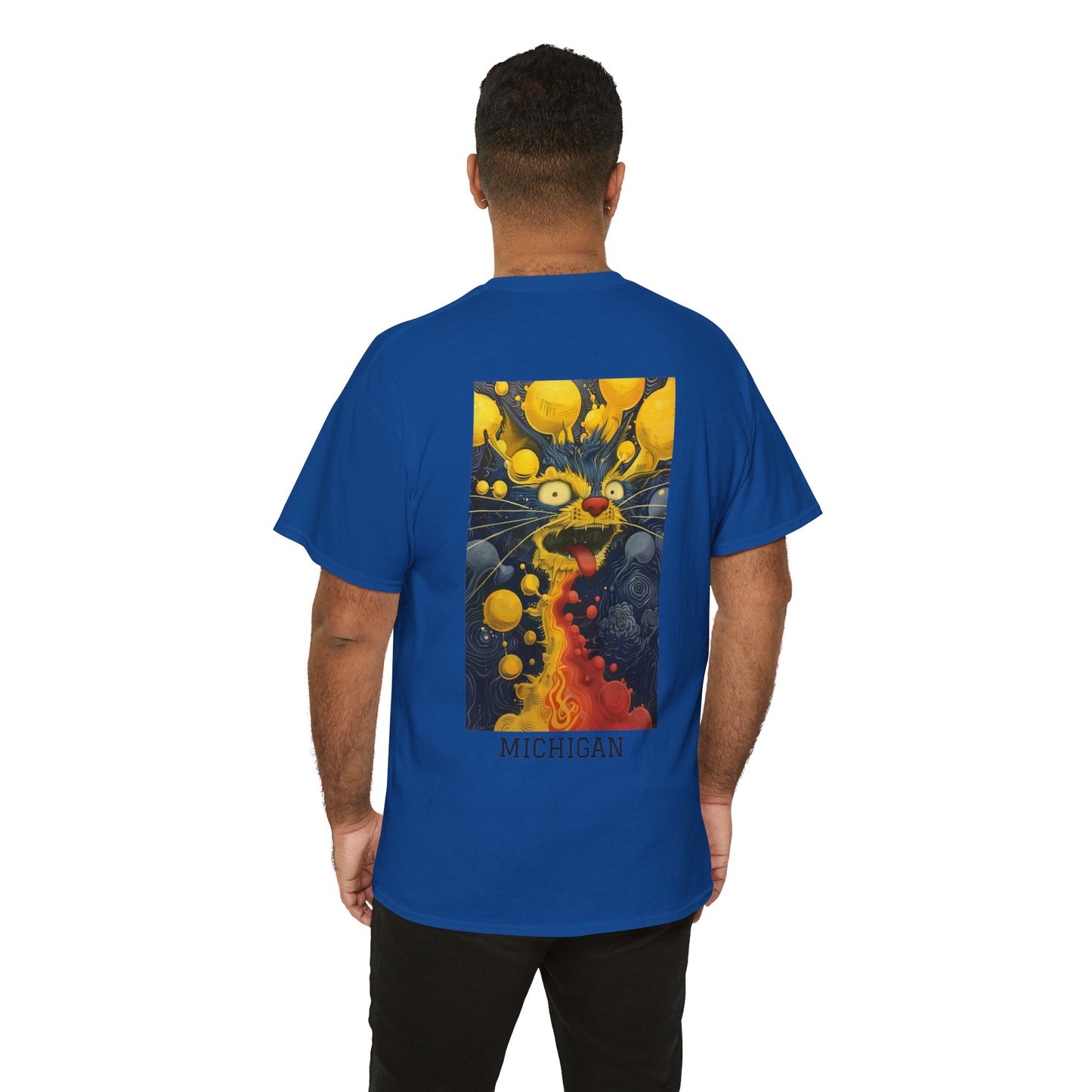 Michigan 01B - Unisex Heavy Cotton Tee - Image on the Back