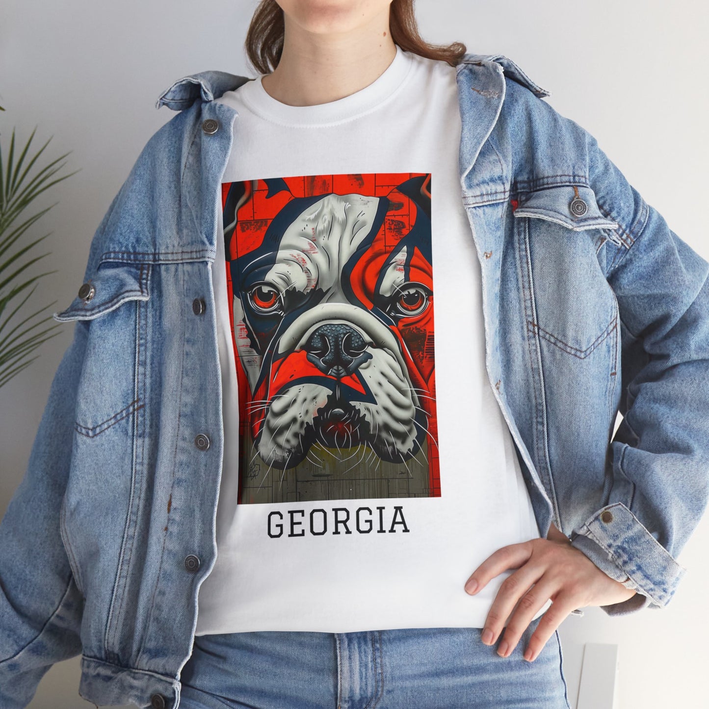 Georgia 01F - Unisex Heavy Cotton Tee - Image on the Front