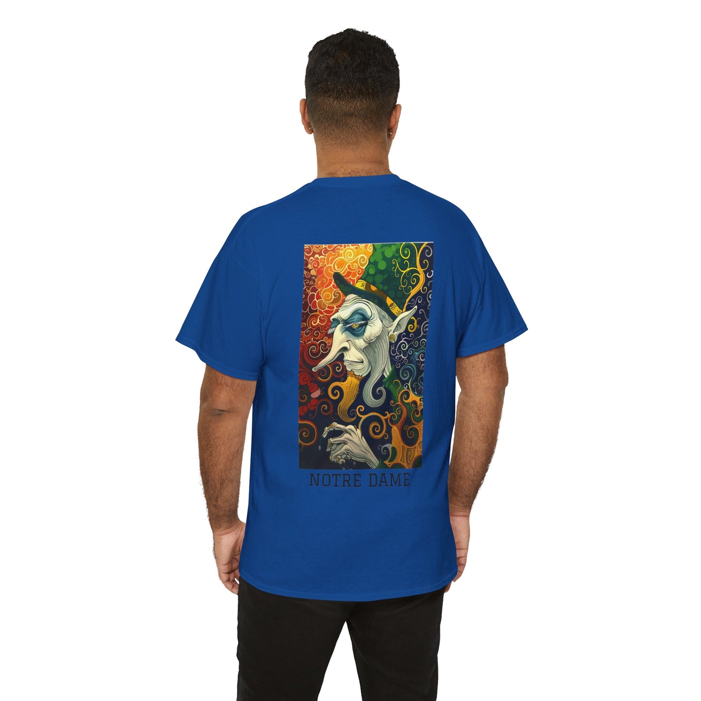Notre Dame 01B - Unisex Heavy Cotton Tee - Image on the Back