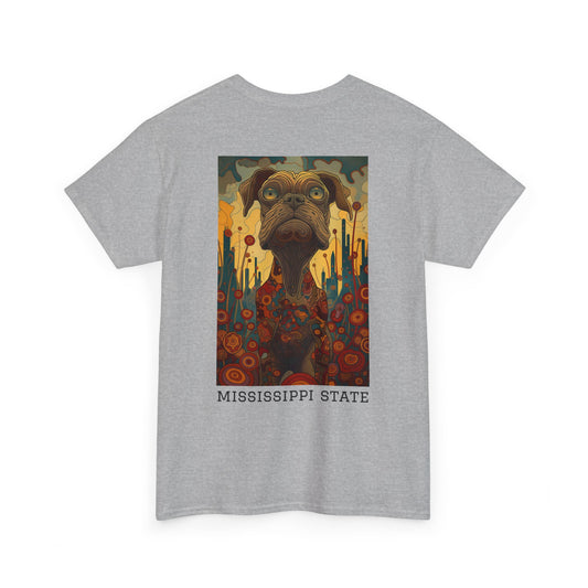 Mississippi State 01B - Unisex Heavy Cotton Tee - Image on the Back