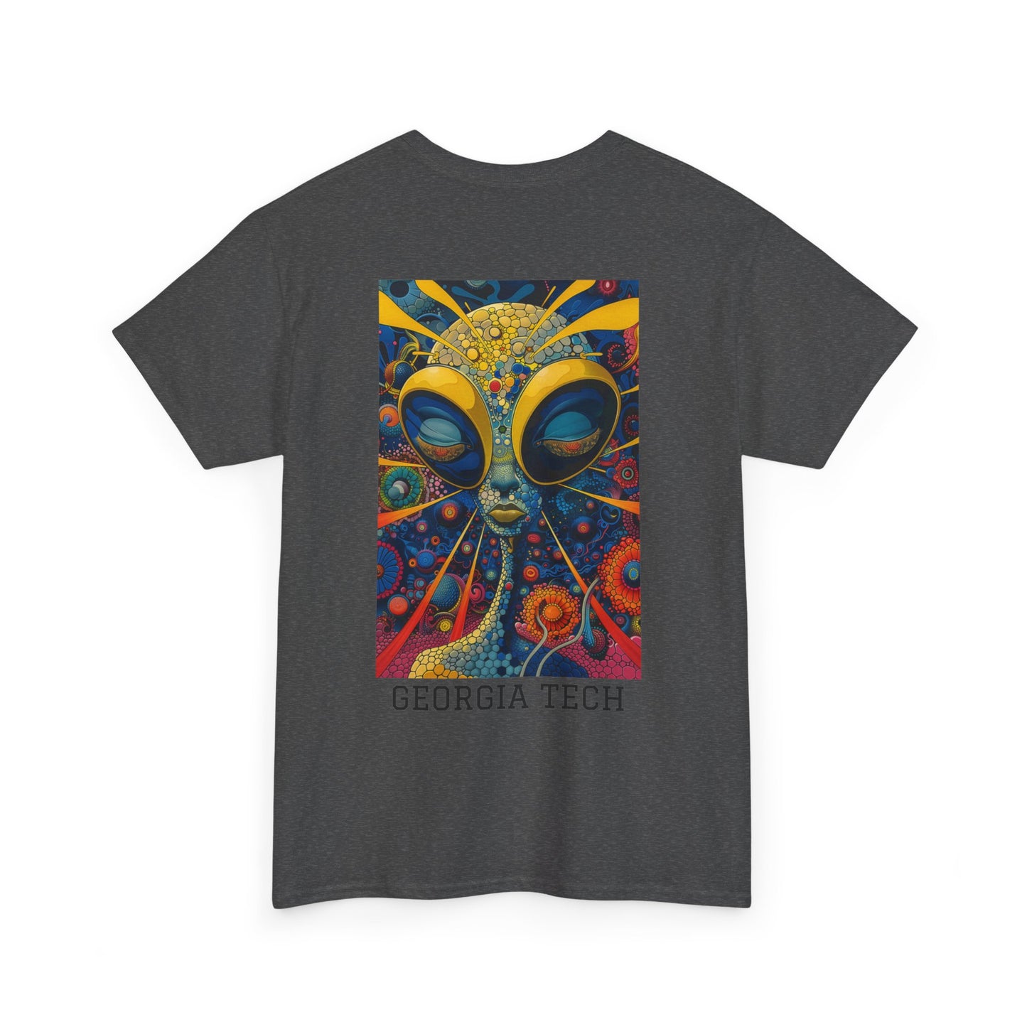 Georgia Tech 04B - Unisex Heavy Cotton Tee - Image on the Back