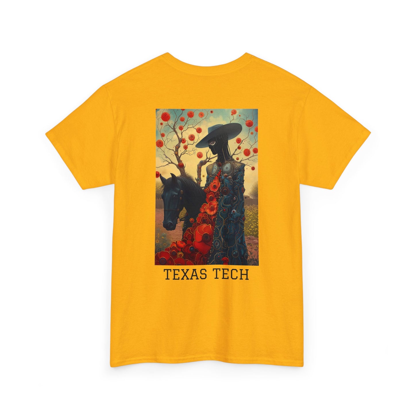 Texas Tech 03B - Unisex Heavy Cotton Tee - Image on the Back