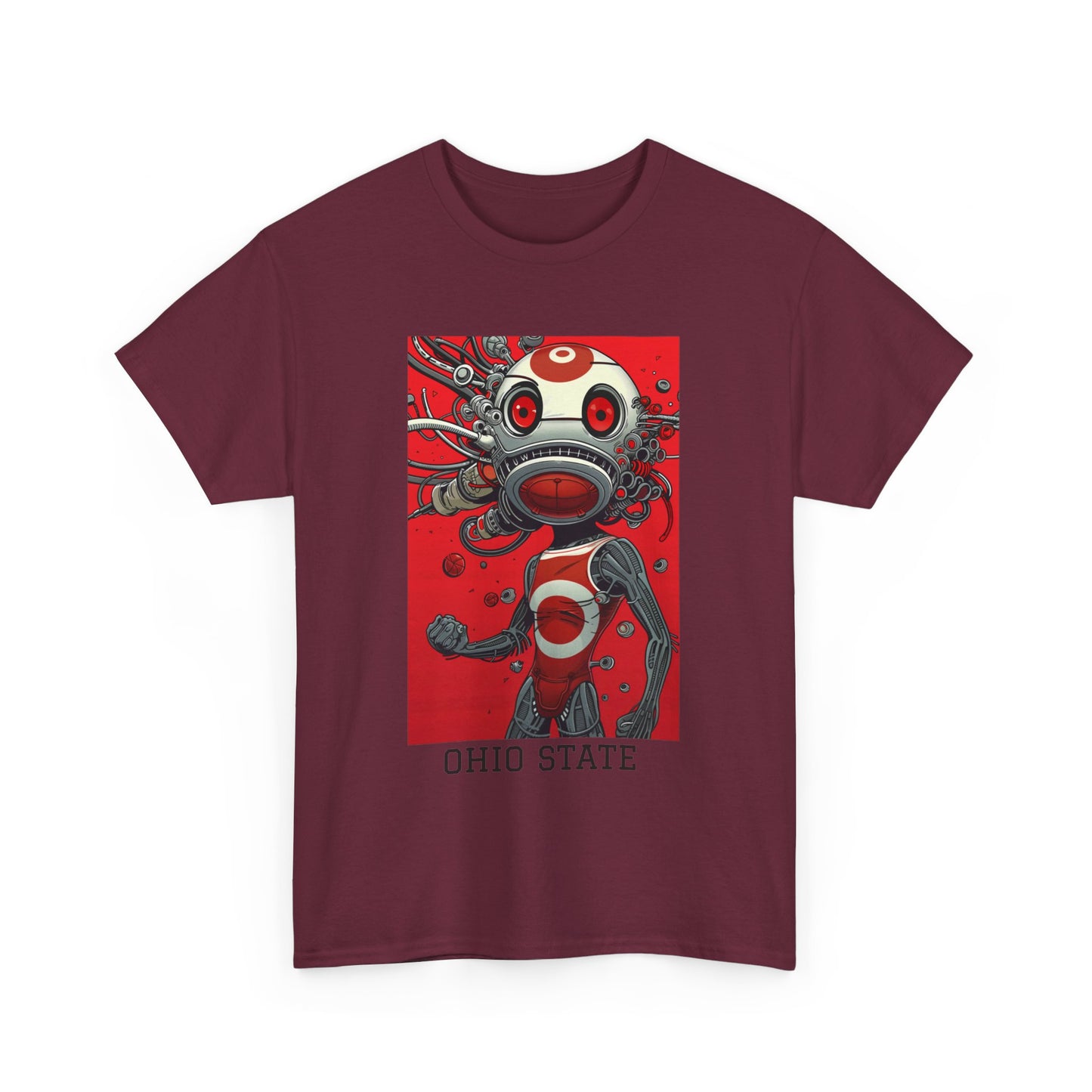 Ohio State 01F - Unisex Heavy Cotton Tee - Image on the Front