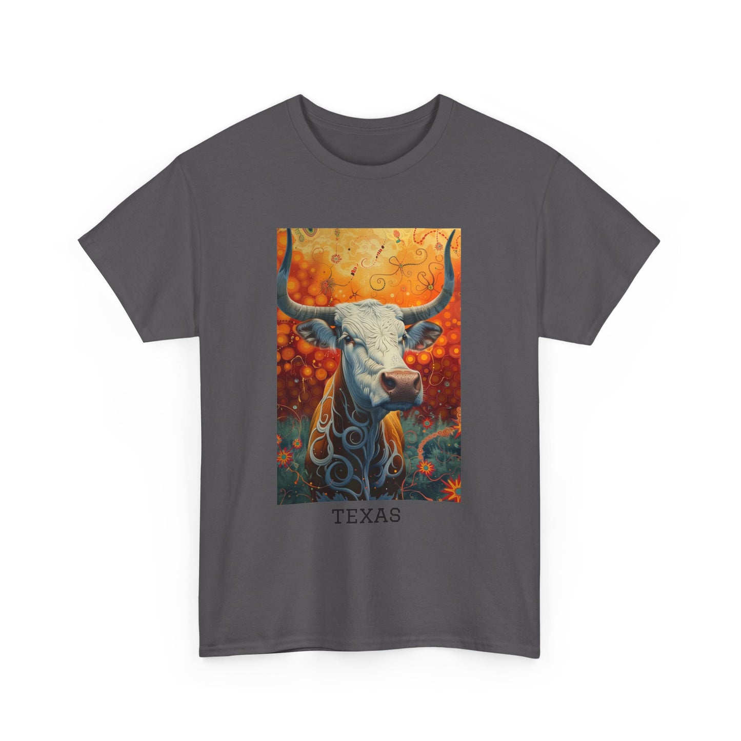 Texas 01F - Unisex Heavy Cotton Tee - Image on the Front