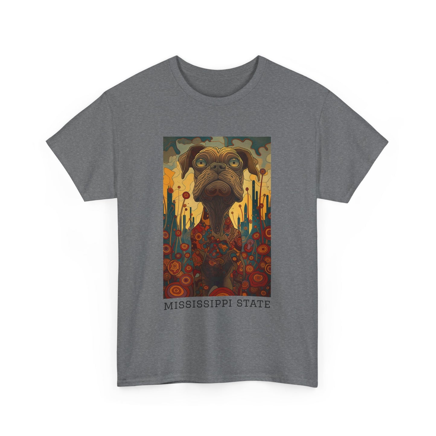 Mississippi State 01F - Unisex Heavy Cotton Tee - Image on the Front