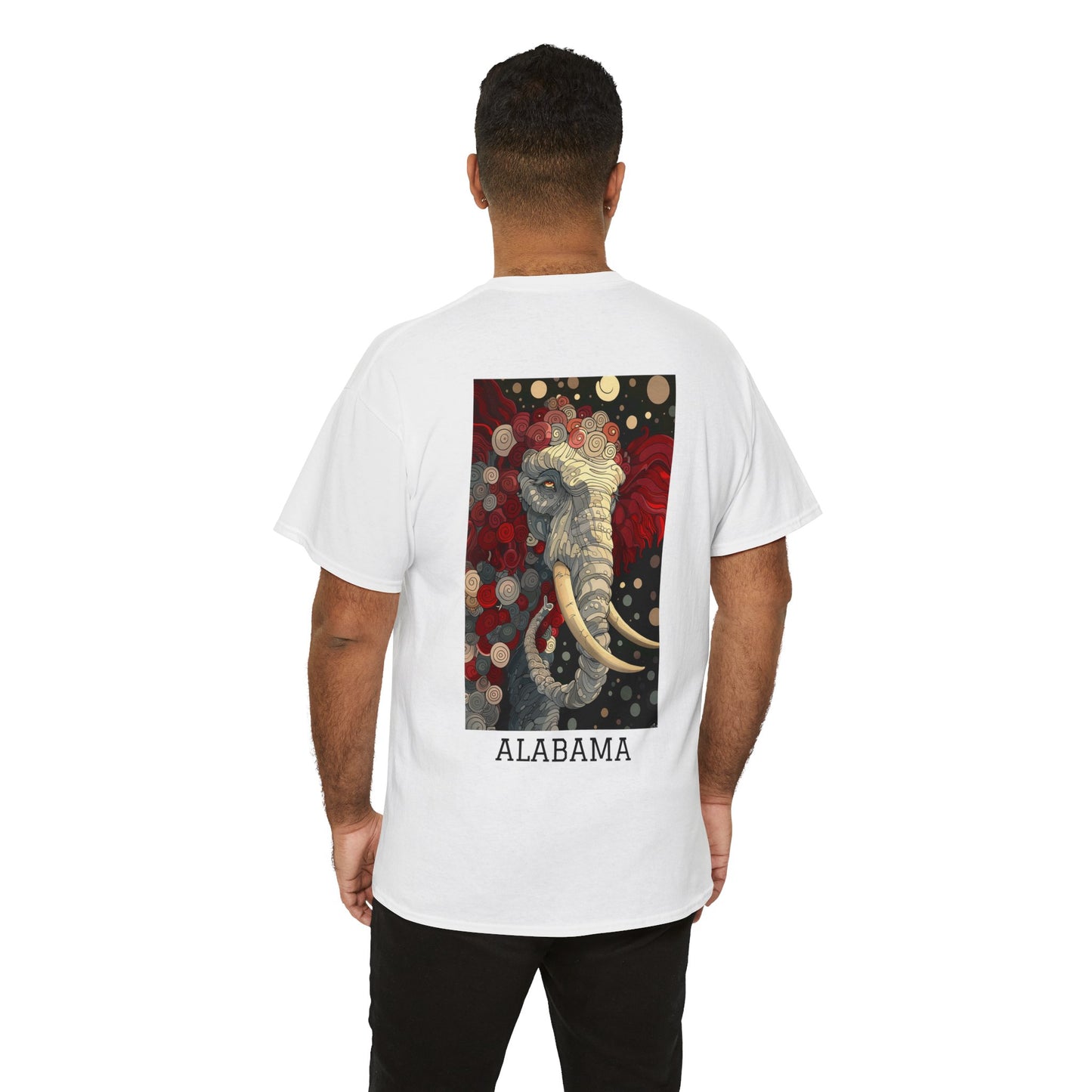 Alabama 01B - Unisex Heavy Cotton Tee - Image on the Back