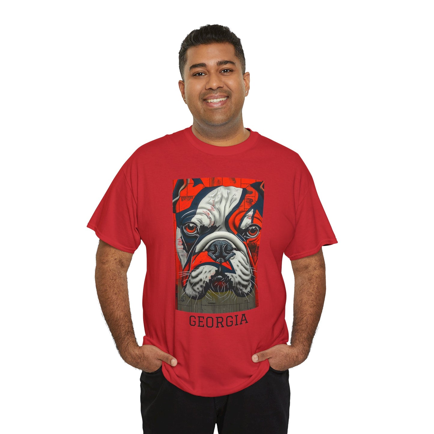 Georgia 01F - Unisex Heavy Cotton Tee - Image on the Front