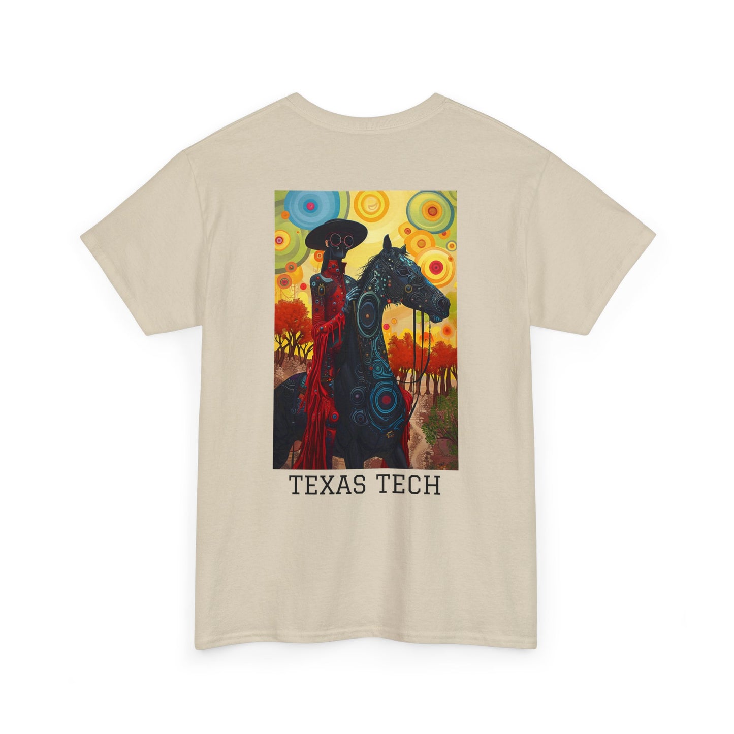 Texas Tech 02B - Unisex Heavy Cotton Tee - Image on the Back