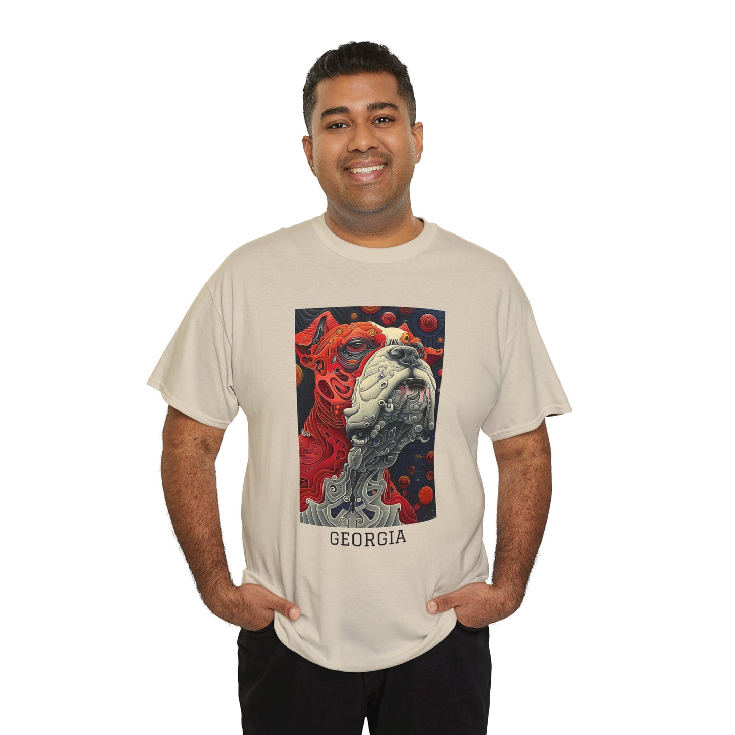 Georgia 02F - Unisex Heavy Cotton Tee - Image on the Front