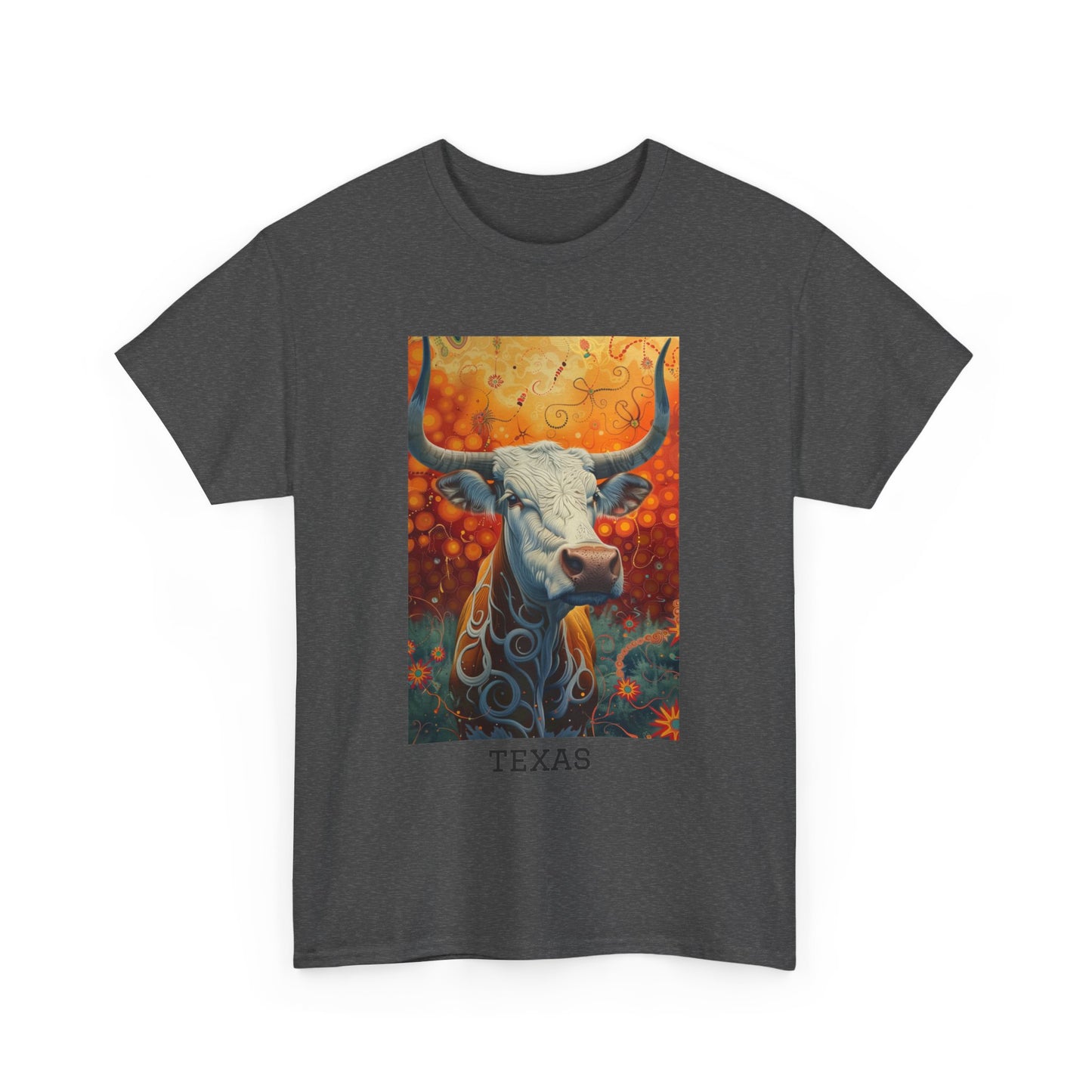 Texas 01F - Unisex Heavy Cotton Tee - Image on the Front