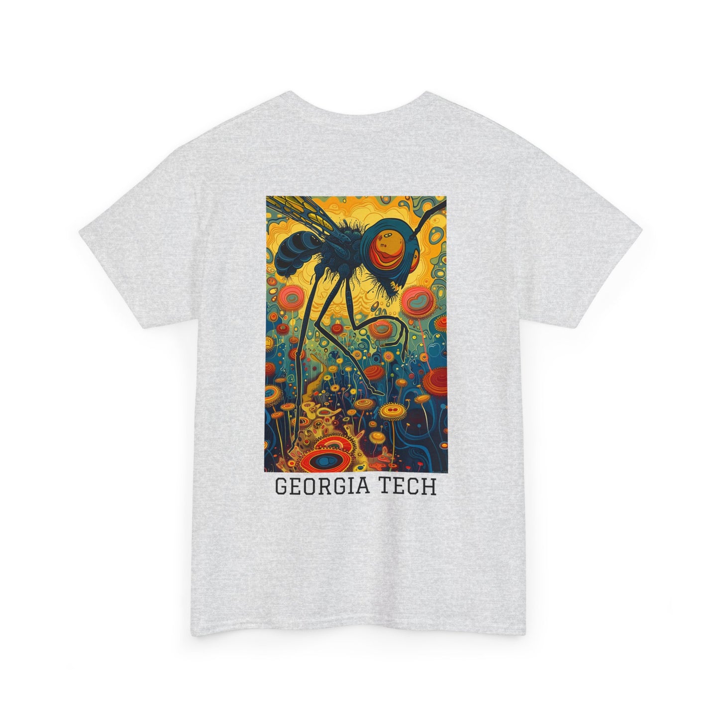 Georgia Tech 02B - Unisex Heavy Cotton Tee - Image on the Back