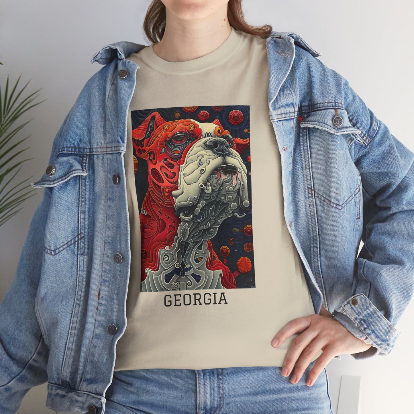Georgia 02F - Unisex Heavy Cotton Tee - Image on the Front
