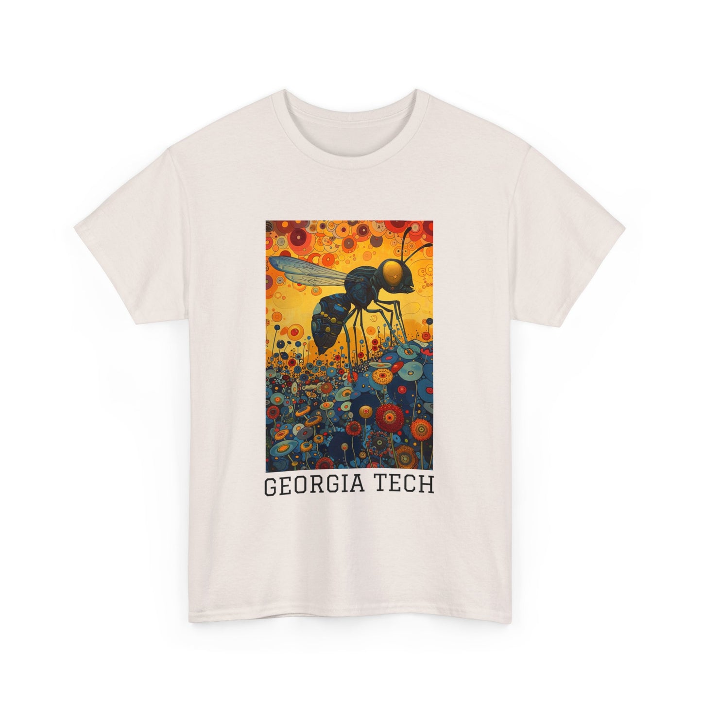 Georgia Tech 02F - Unisex Heavy Cotton Tee - Image on the Front