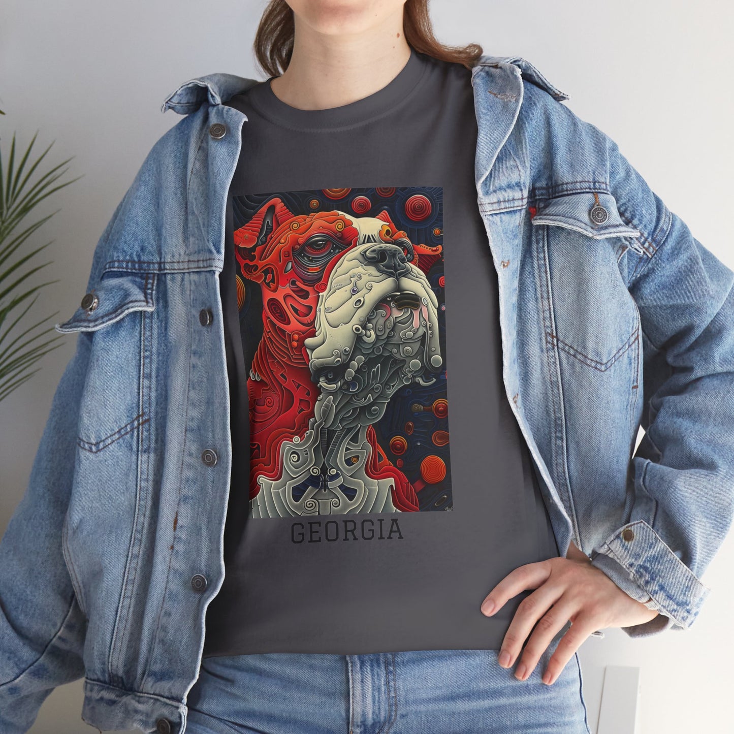 Georgia 02F - Unisex Heavy Cotton Tee - Image on the Front