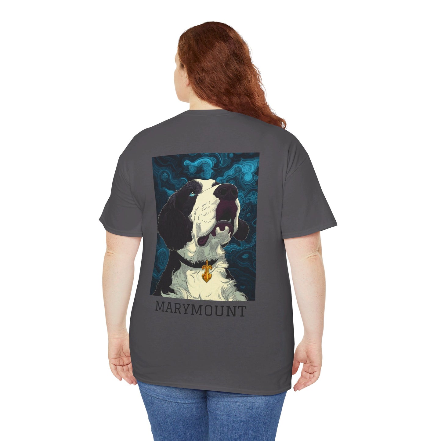 Marymount 01B - Unisex Heavy Cotton Tee - Image on the Back