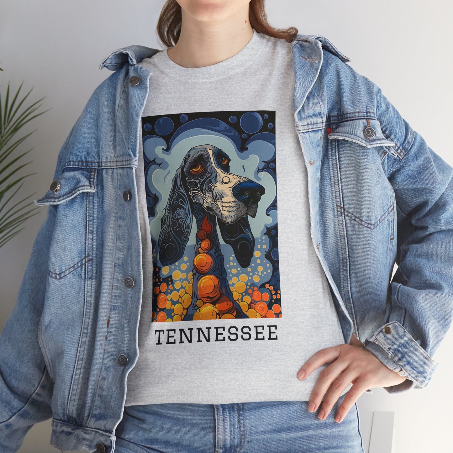 Tennessee 01F - Unisex Heavy Cotton Tee - Image on the Front