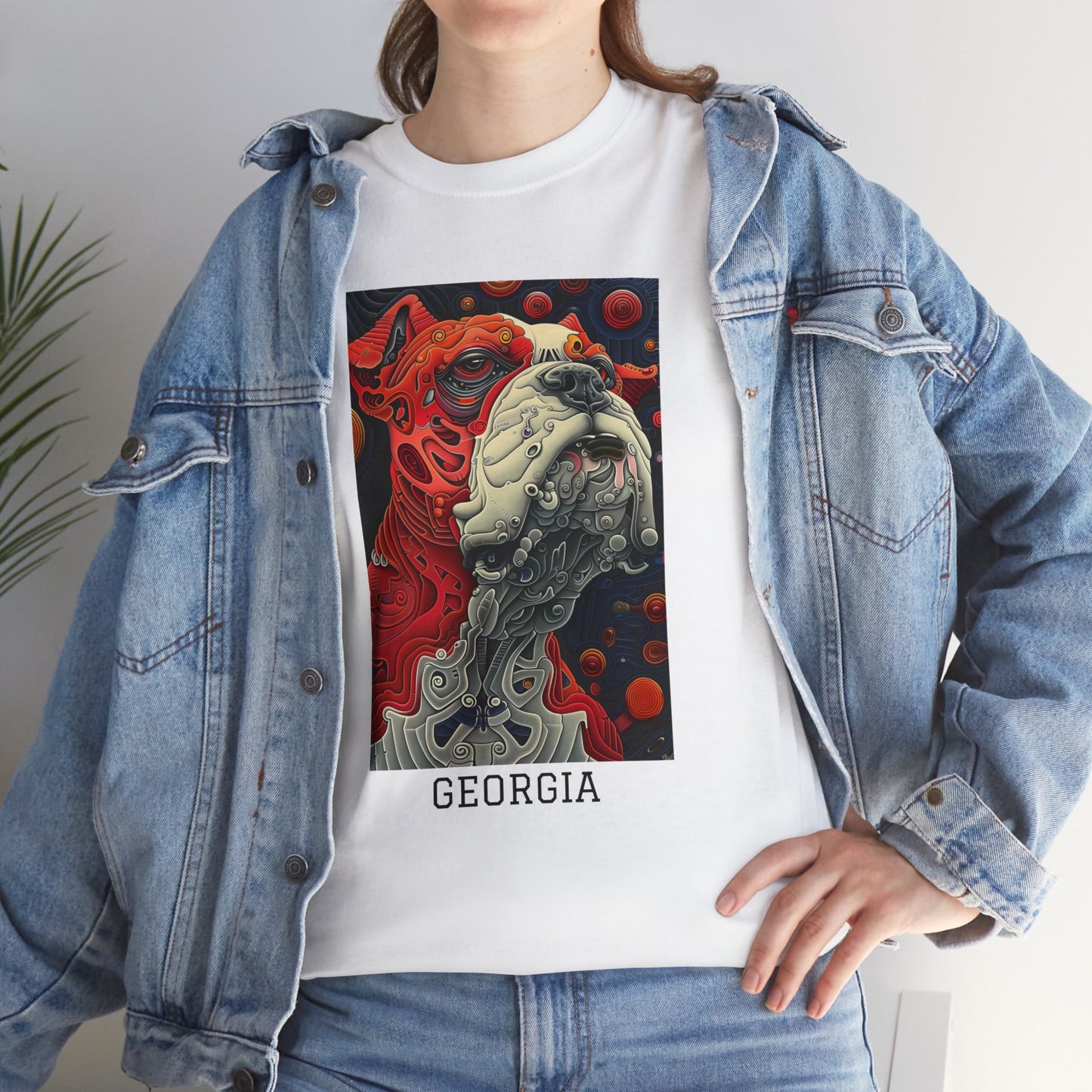 Georgia 02F - Unisex Heavy Cotton Tee - Image on the Front