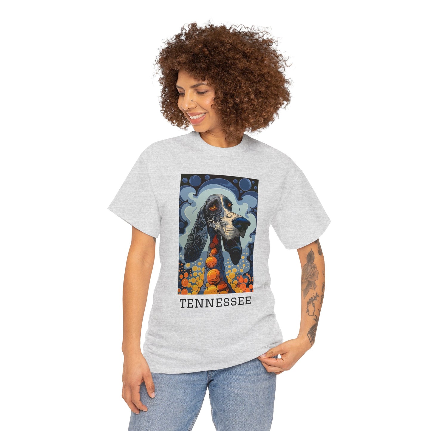 Tennessee 01F - Unisex Heavy Cotton Tee - Image on the Front