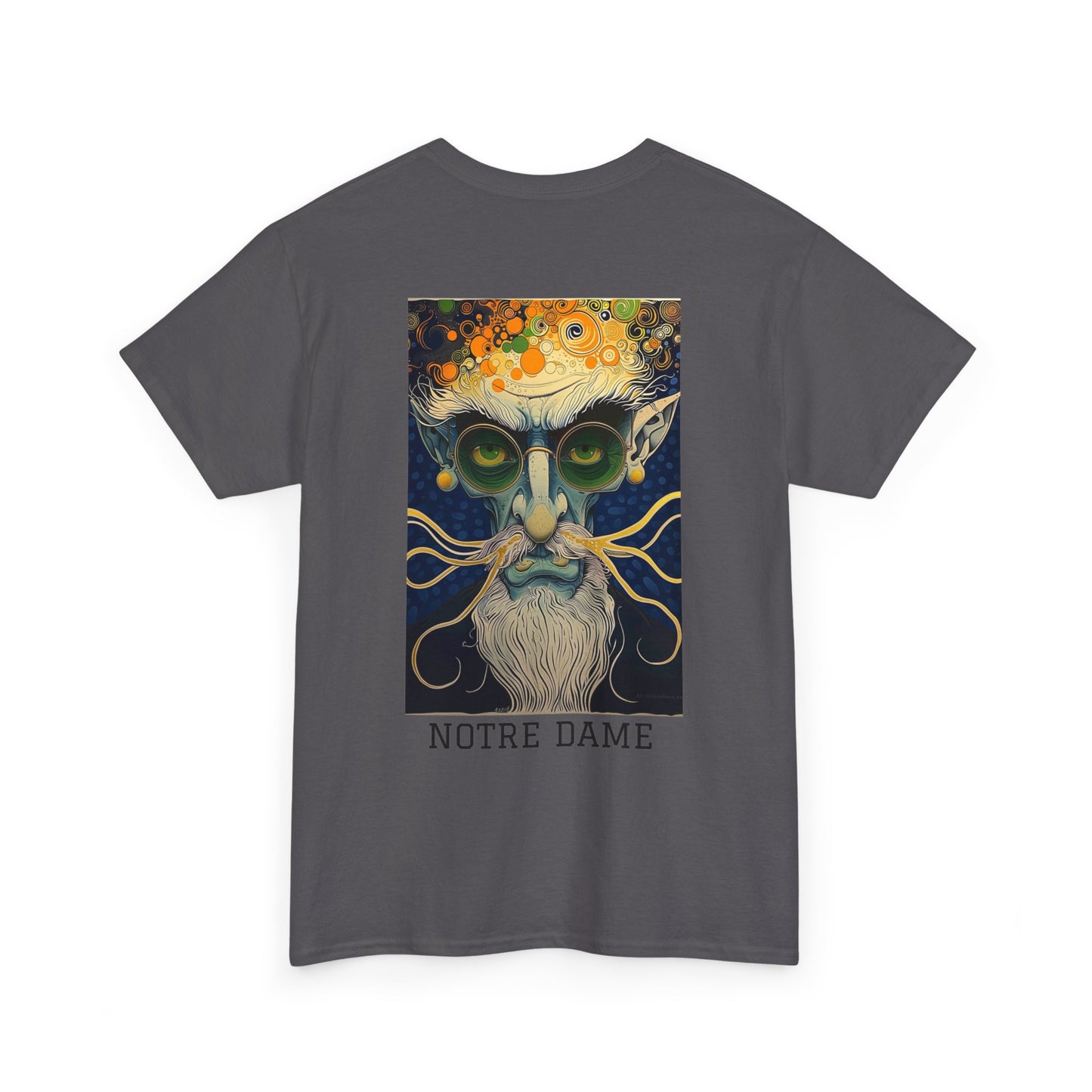 Notre Dame 02B - Unisex Heavy Cotton Tee - Image on the Back