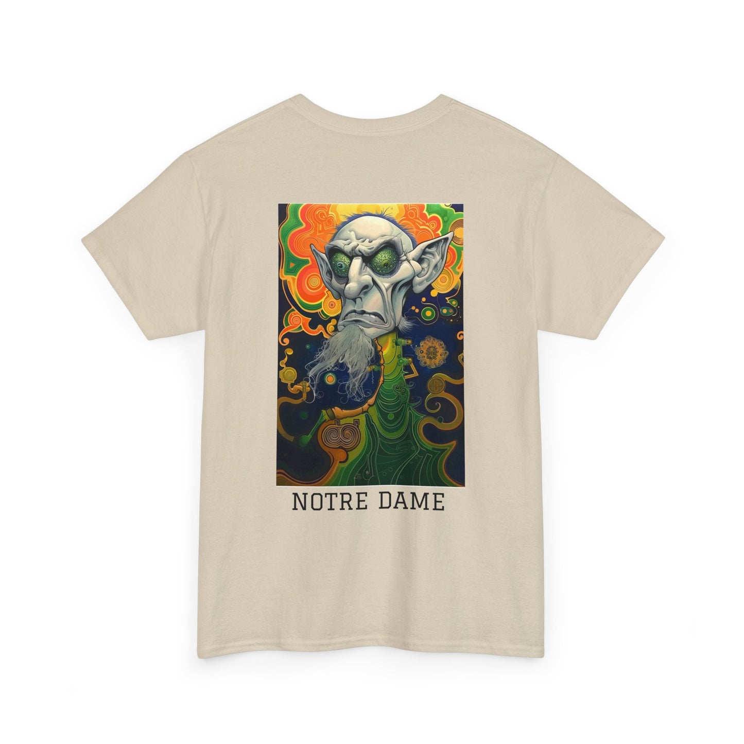 Notre Dame 03B - Unisex Heavy Cotton Tee - Image on the Back