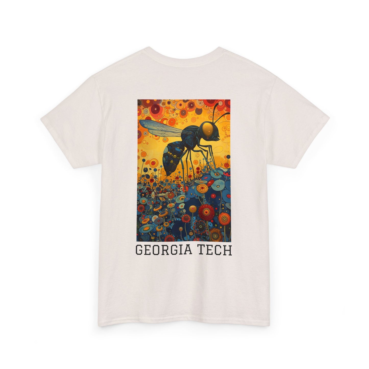 Georgia Tech 01B - Unisex Heavy Cotton Tee - Image on the Back
