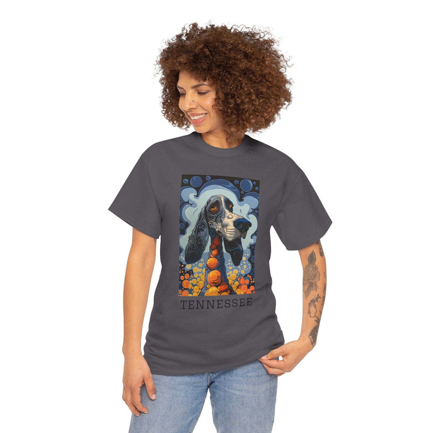 Tennessee 01F - Unisex Heavy Cotton Tee - Image on the Front