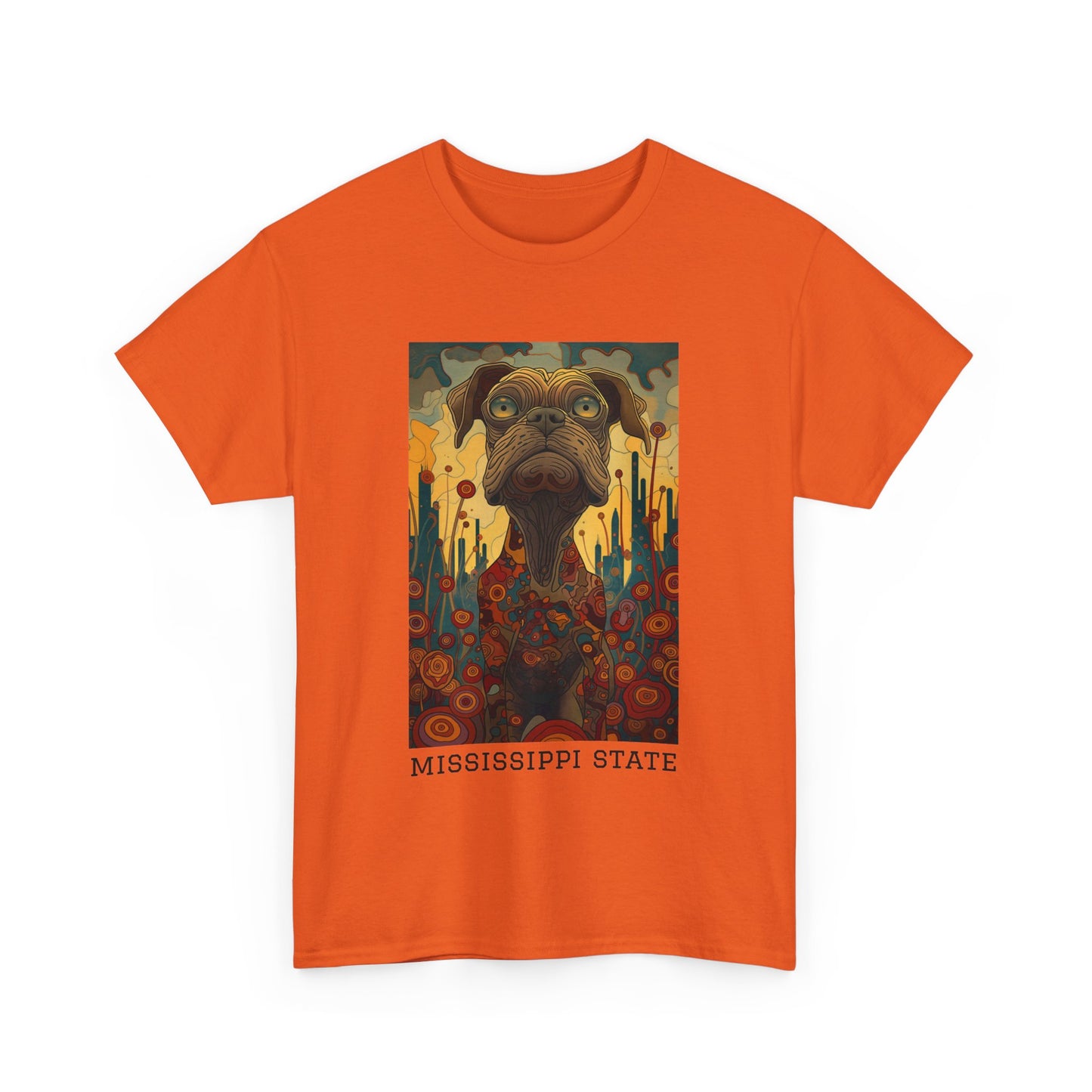 Mississippi State 01F - Unisex Heavy Cotton Tee - Image on the Front