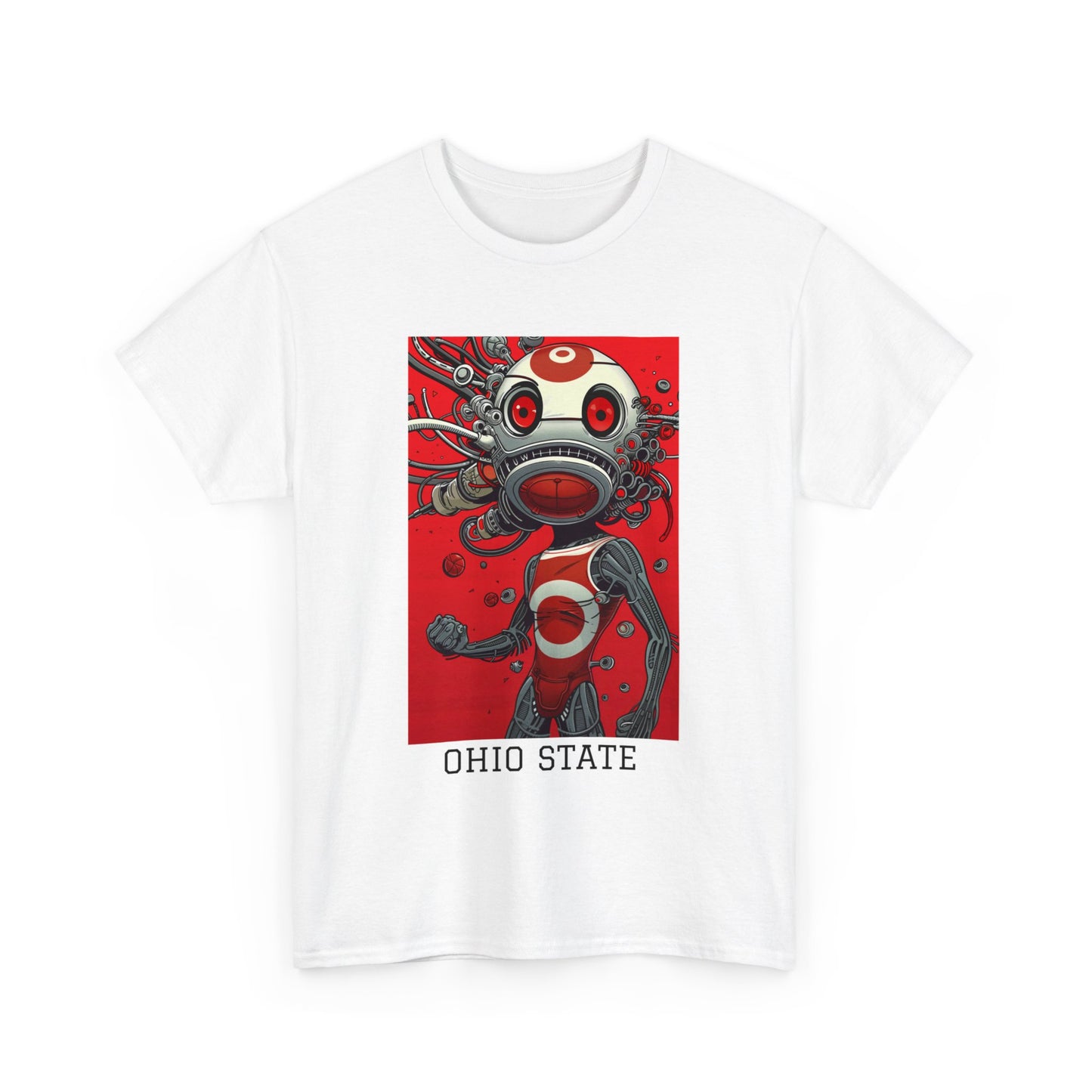 Ohio State 01F - Unisex Heavy Cotton Tee - Image on the Front