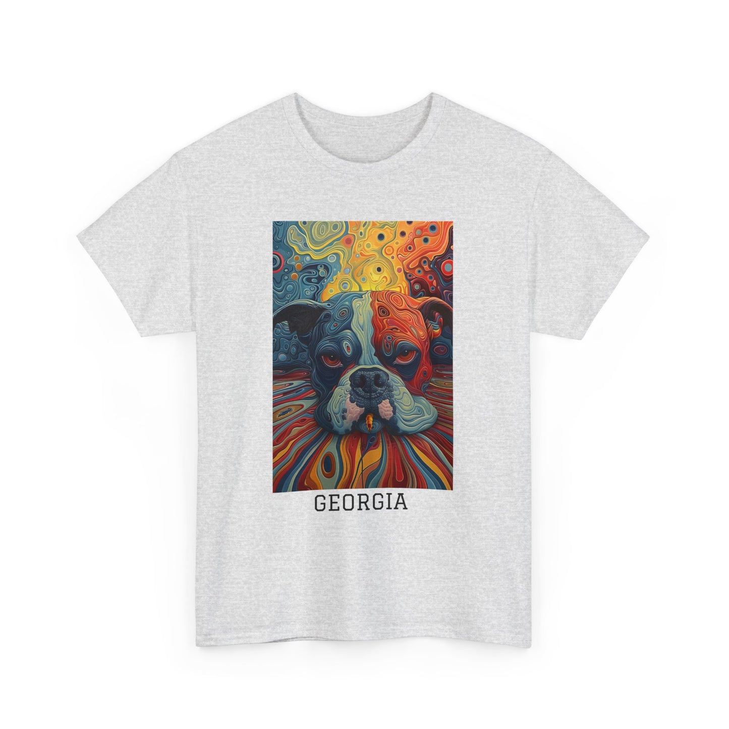 Georgia 03F - Unisex Heavy Cotton Tee - Image on the Front