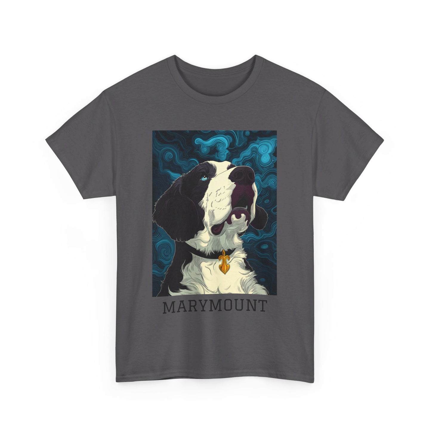 Marymount 01F - Unisex Heavy Cotton Tee - Image on the Front