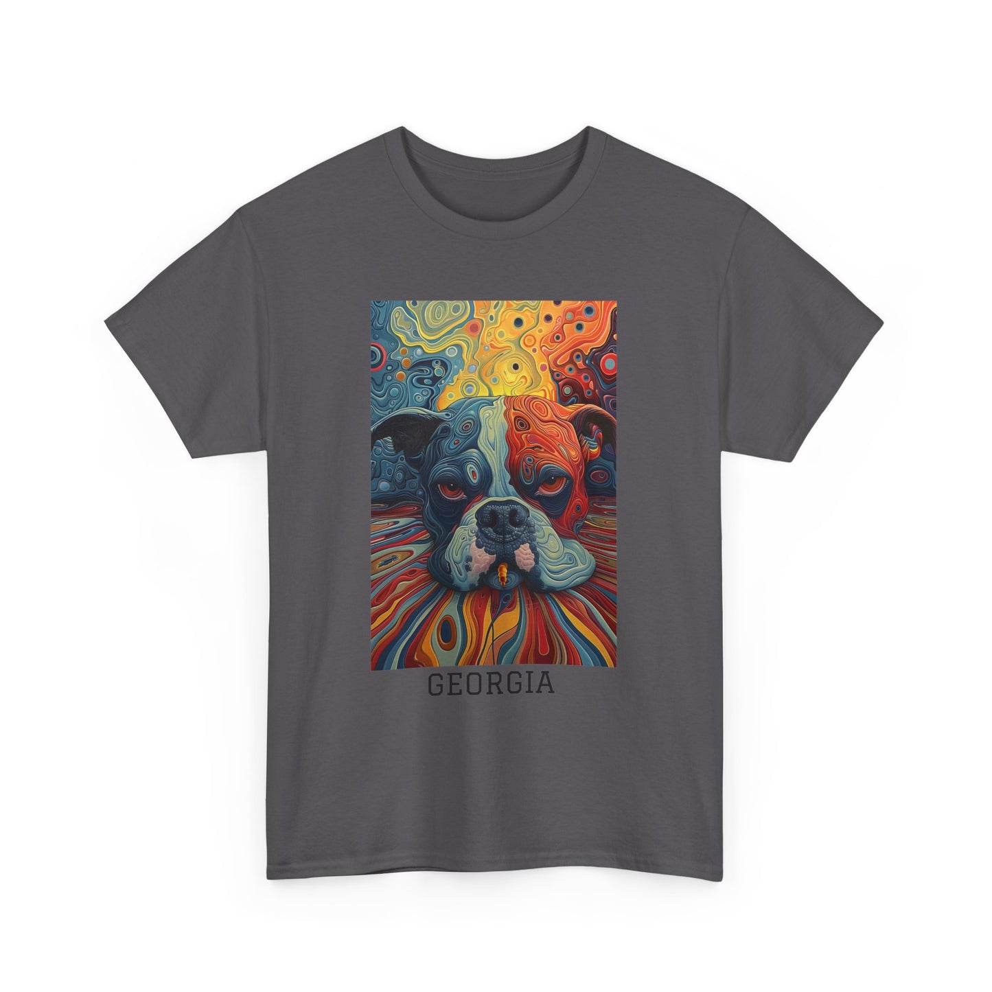 Georgia 03F - Unisex Heavy Cotton Tee - Image on the Front