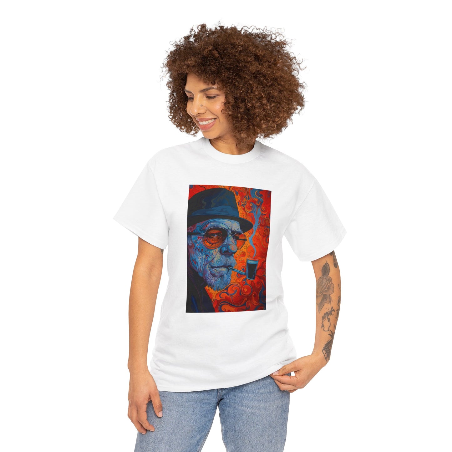 Heisenberg 01F - Unisex Heavy Cotton Tee - Image on the Front